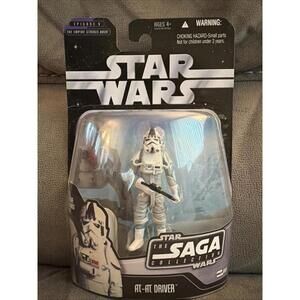NIB 2006 AT-AT DRIVER ACTION FIGURE STAR WARS SAGA COLLECTION 3.75" #009